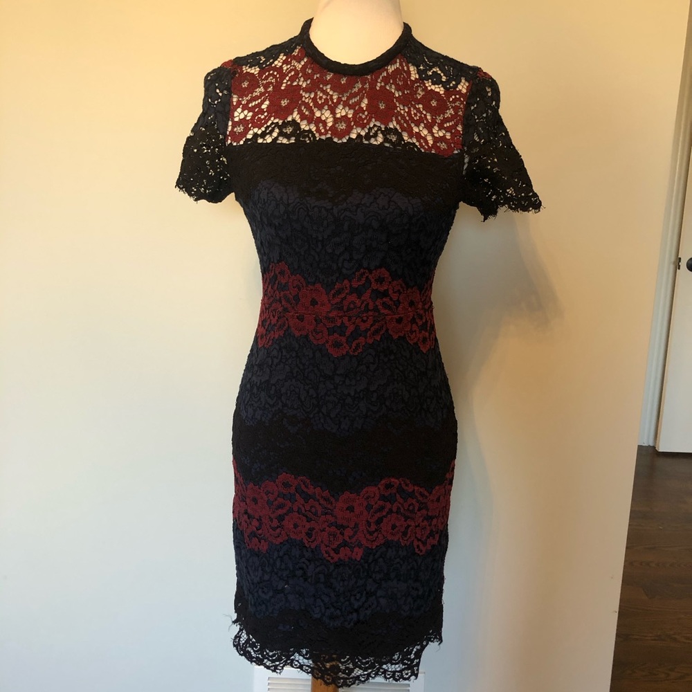 Express Navy and Burgundy Dress size 4